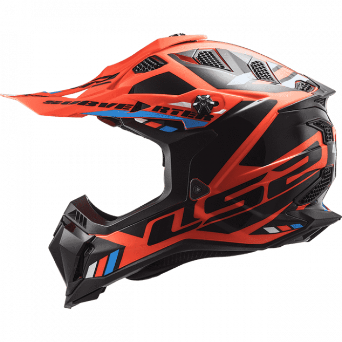 Мотошлем LS2 MX700 SUBVERTER II EVO STOMP, черно-оранжевый, размер 2XL