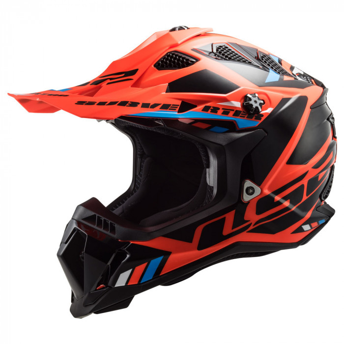 Мотошлем LS2 MX700 SUBVERTER II EVO STOMP, черно-оранжевый, размер 2XL