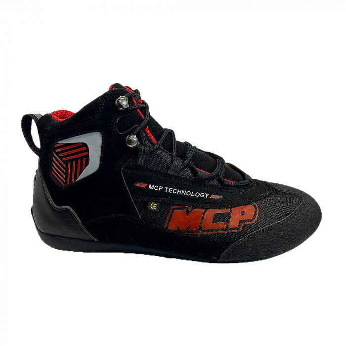 Мотоботы MCP Fast, черно-красный, размер 42