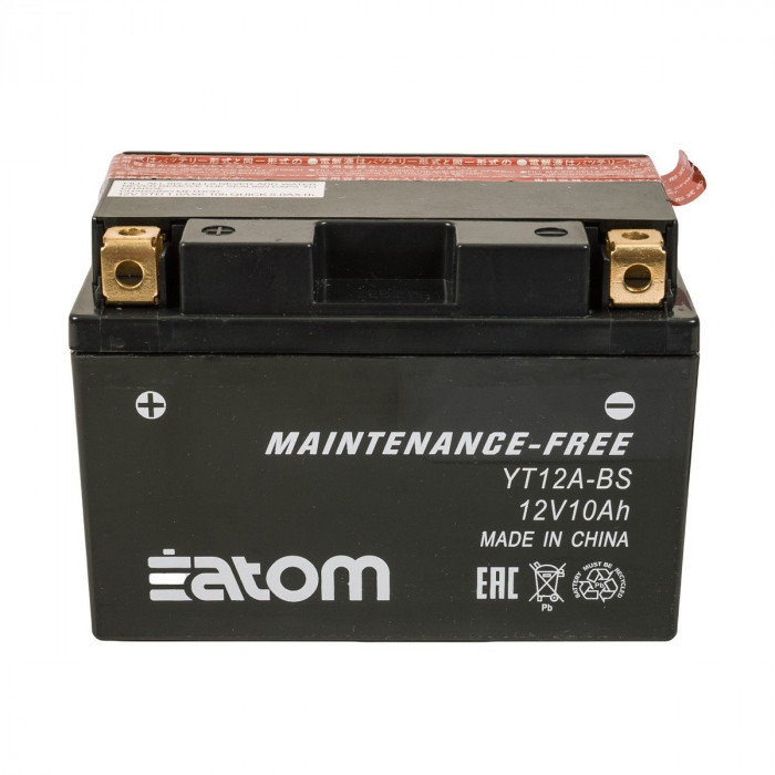 Мото аккумулятор ATOM YT12A-BS MF