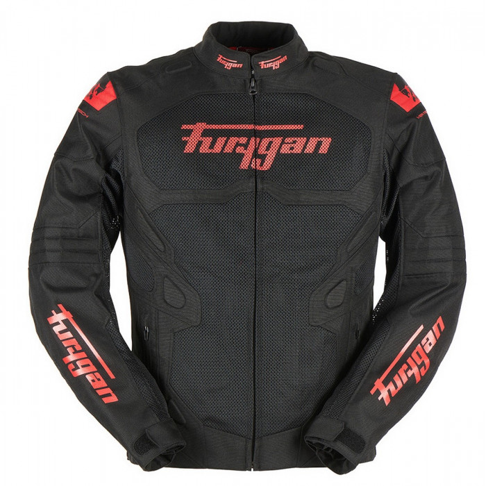 Мотокуртка Furygan ATOM VENTED EVO текстиль, цвет Черный/Красный, Размер 2XL