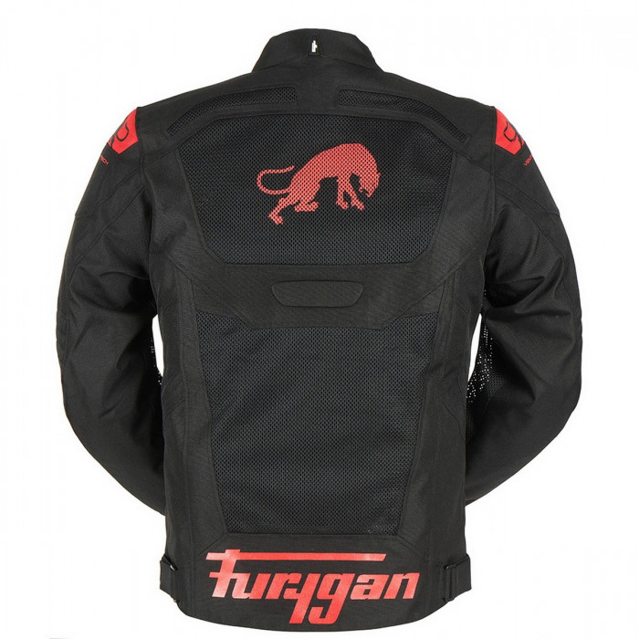 Мотокуртка Furygan ATOM VENTED EVO текстиль, цвет Черный/Красный, Размер 2XL