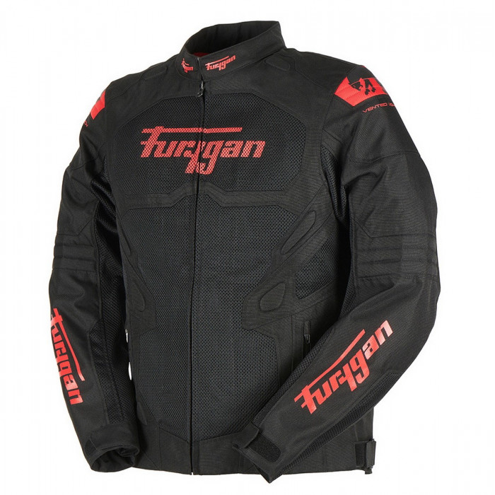Мотокуртка Furygan ATOM VENTED EVO текстиль, цвет Черный/Красный, Размер 2XL