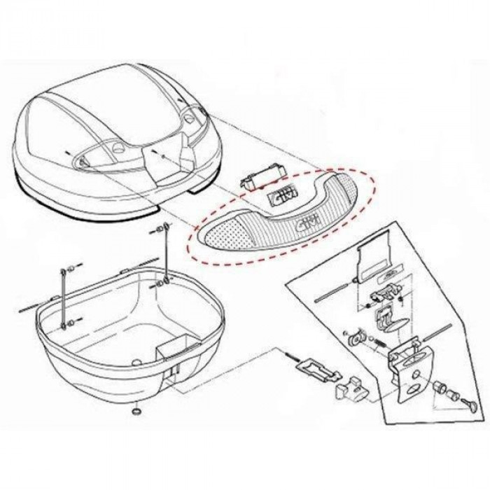 Элемент облицовки кофра GIVI Z1648R