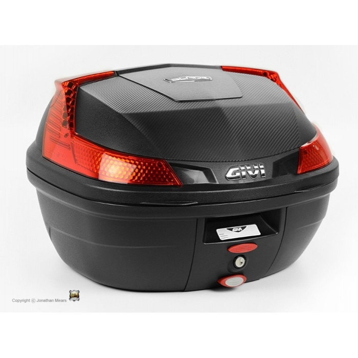 Кофр MONOLOCK л Givi - B37N, чёрный, красный