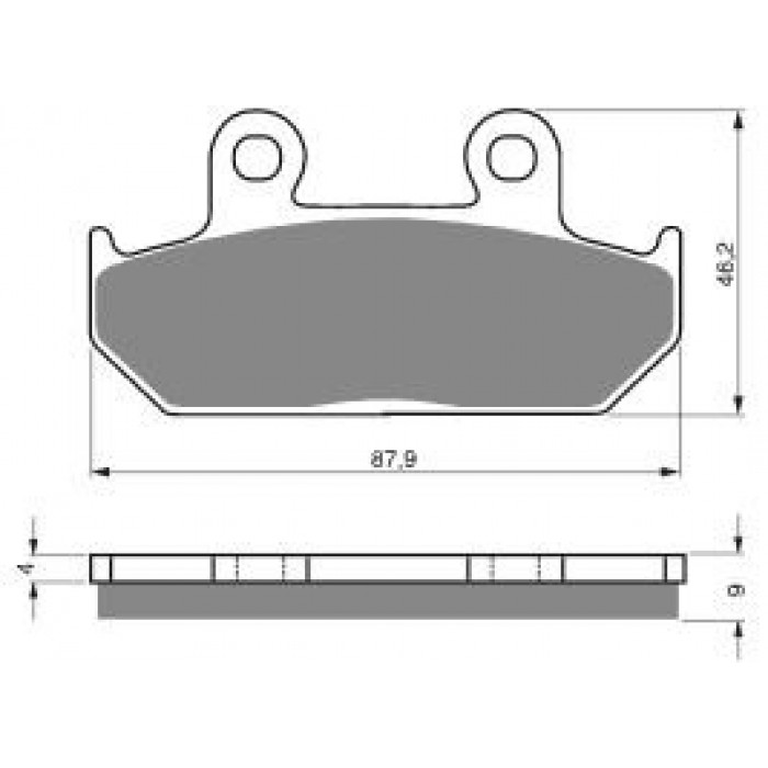 Тормозные колодки органические EBC FA124