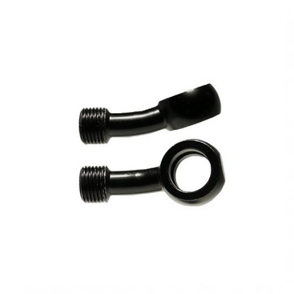 Фитинг тормозного шланга изгиб 20 градусов, повернут на 20 градусов, Правый, цвет Черный