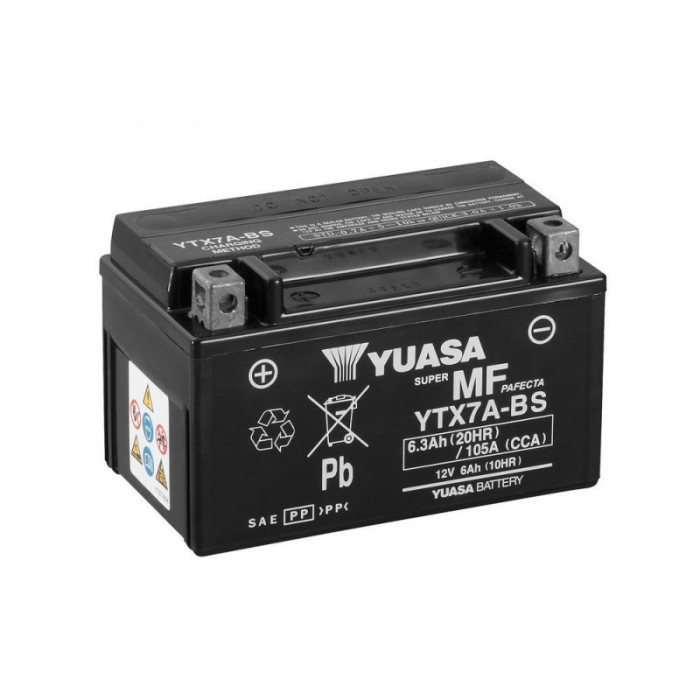 Мото аккумулятор YUASA YTX7A-BS