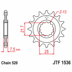 Звезда цепного привода JT JTF1536.15RB