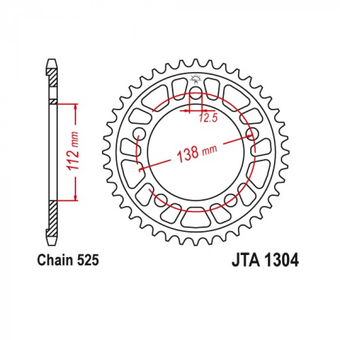 Звезда цепного привода JT JTA1304.44