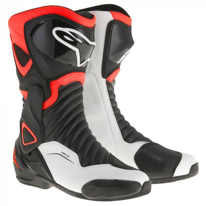 Мотоботы Alpinestars SMX-6 V2, черно-красно-белый, размер 41