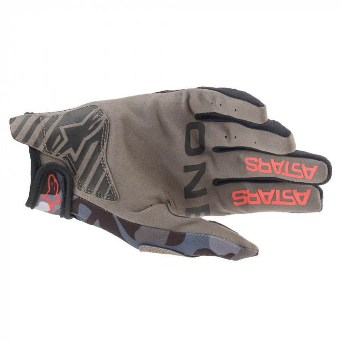 Мотоперчатки кроссовые Alpinestars YOUTH RADAR GLOVES, серо-камуфляжно-красный, размер 2XS