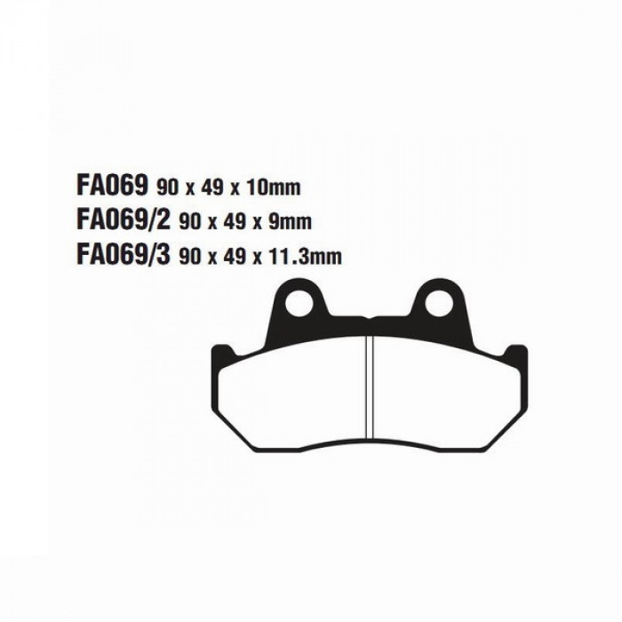 Тормозные колодки EBC FA069/3