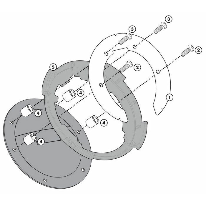 Крепеж GIVI BF10 TANKLOCK сумки на бак мотоцикла Suzuki DL650 V-Strom