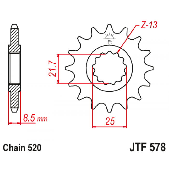 Звезда цепного привода JT JTF578.15