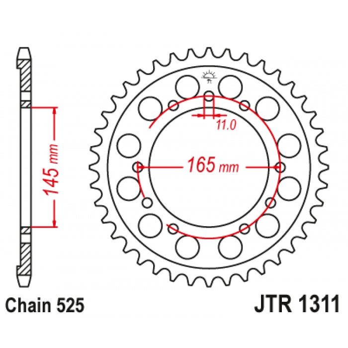 Звезда цепного привода JT JTR1311.44