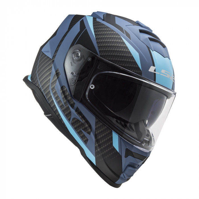 Мотошлем LS2 FF800 STORM II RACER, матовый синий, размер 2XL