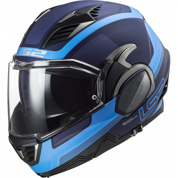 Мотошлем LS2 FF900 VALIANT II ORBIT, синий матовый, размер XS