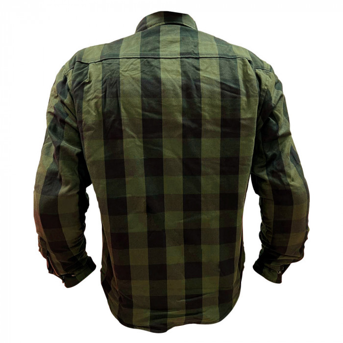 Моторубашка мужская MCP Rebel Full kevlar, черно-зеленый, размер XL