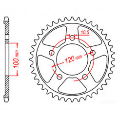 Звезда цепного привода MTX аналог JTR702.42