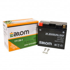 Мото аккумулятор ATOM YT12B-BS (YT12B-4) GEL гелевый