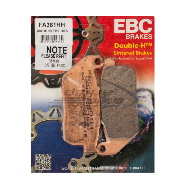 Тормозные колодки FA381HH DOUBLE H Sintered