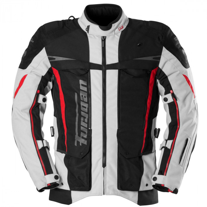 Мотокуртка Furygan MONTROC KEVLAR PRIMALOFT 3in1 текстиль, цвет Черный/Белый/Красный, Размер S