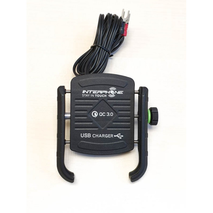 Держатель для смартфона на руль мотоцикла и велосипеда МОТОКРАБ с Interphone USB