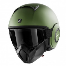 [SHARK] Мотошлем STREET-DRAK BLANK, цвет Зеленый, Размер S СНЯТО