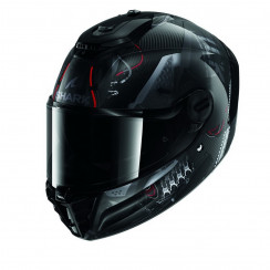 Мотошлем SHARK SPARTAN RS CARBON XBOT, цвет Карбон/Черный/Красный, Размер L