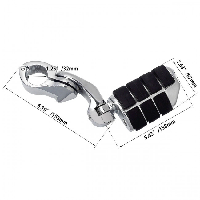 Регулируемые подножки на дуги Flat Foot Pegs 360