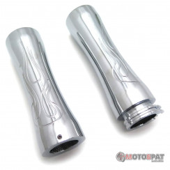 Ручки руля Custom Chopper Flame Grip Chrome