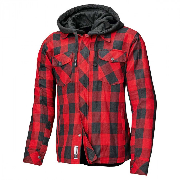 Моторубашка HELD Lumberjack II текстиль, цвет Черный/Красный, Размер XL