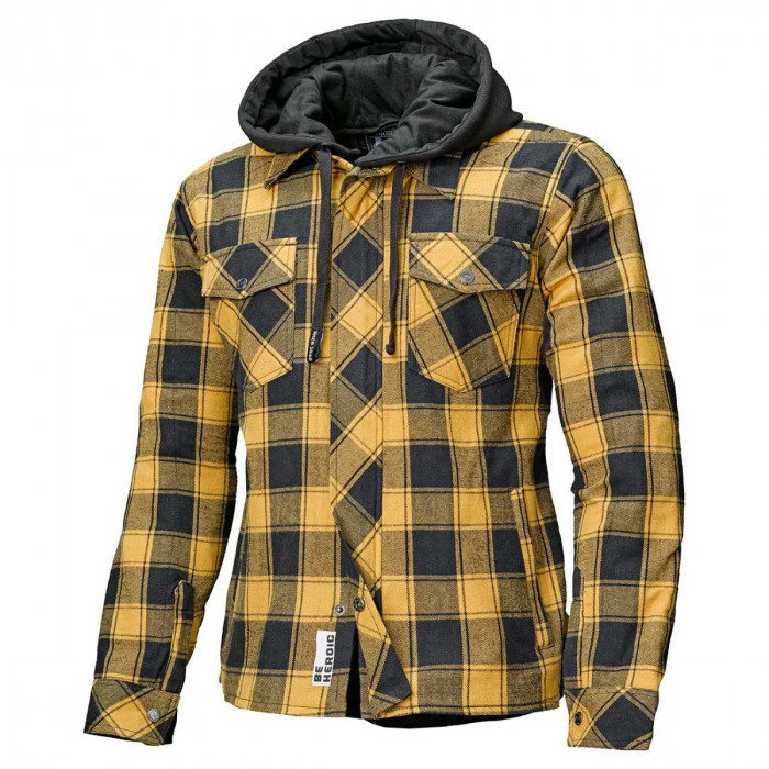 Моторубашка HELD Lumberjack II текстиль, цвет Черный/Желтый, Размер M
