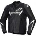 Мотокуртка кожаная Alpinestars FASTER V3 LEATHER JACKET, черно-белый