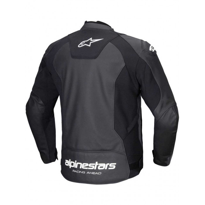 Мотокуртка кожаная Alpinestars FASTER V3 AIRFLOW LEATHER JACKET, черно-белый, размер 50