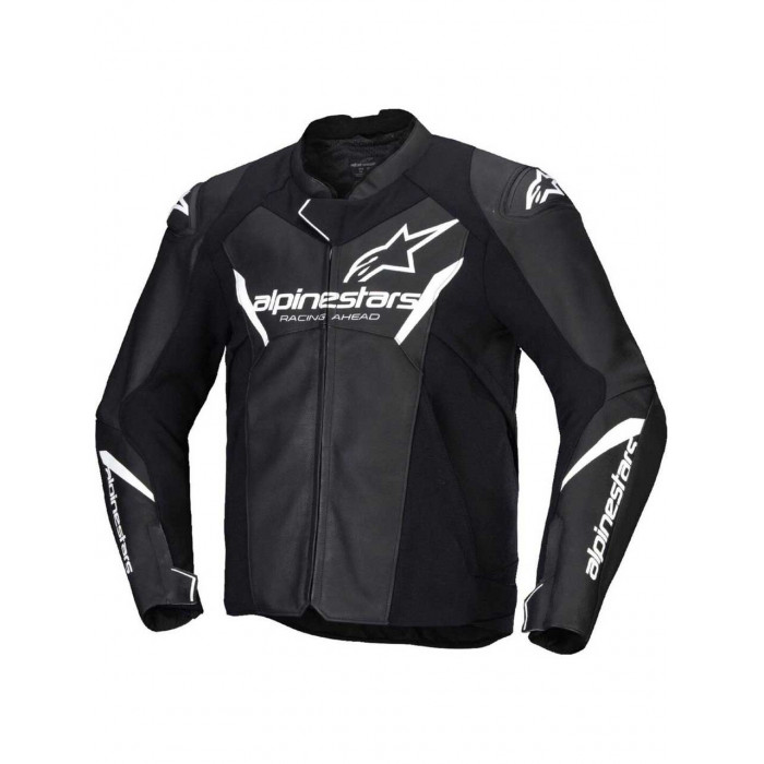 Мотокуртка кожаная Alpinestars FASTER V3 AIRFLOW LEATHER JACKET, черно-белый, размер 50