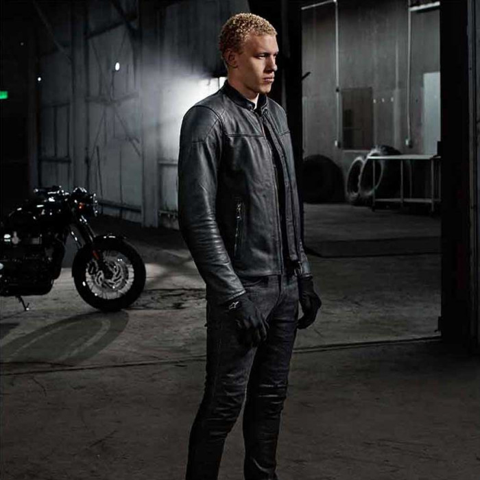 Мотокуртка кожаная Alpinestars Blacktrack – Классика кафе-рейсер с современной защитой