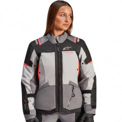 Мотокуртка женская Alpinestars Andes v4 Drystar Woman Jacket, серо-красный