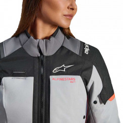 Мотокуртка женская Alpinestars Andes v4 Drystar Woman Jacket, серо-красный