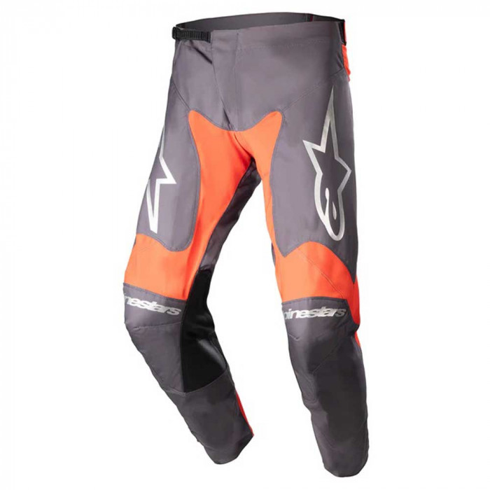 Мотобрюки кроссовые Alpinestars RACER HOEN PANT, серо-ярко оранжевый