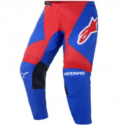 Мотобрюки кроссовые Alpinestars FLUID SPEED PANTS, сине-ярко-красный
