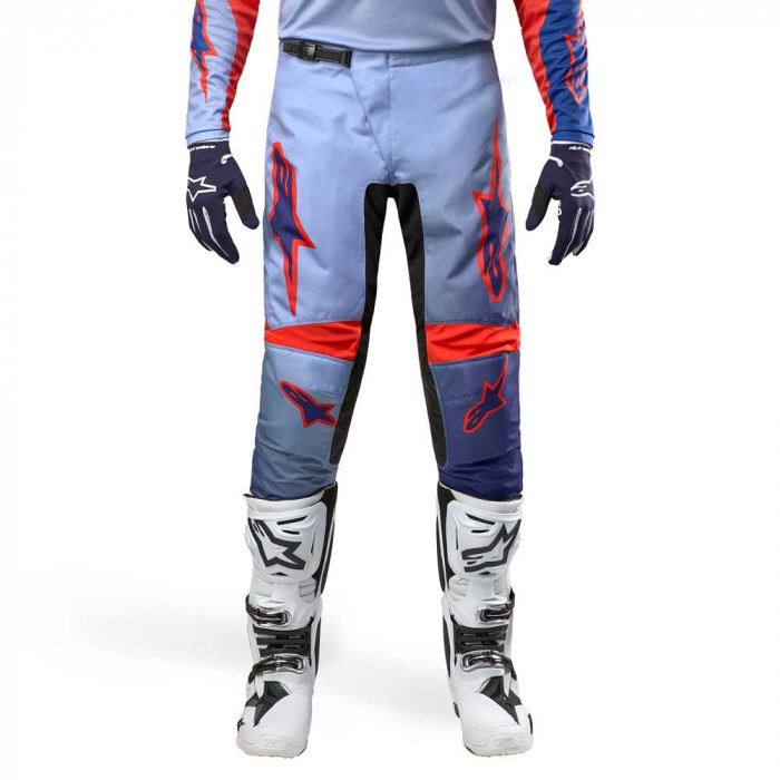 Мотобрюки кроссовые Alpinestars Fluid Lucent, Сине-оранжевый