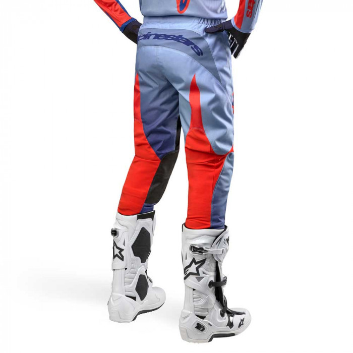Мотобрюки кроссовые Alpinestars Fluid Lucent, Сине-оранжевый