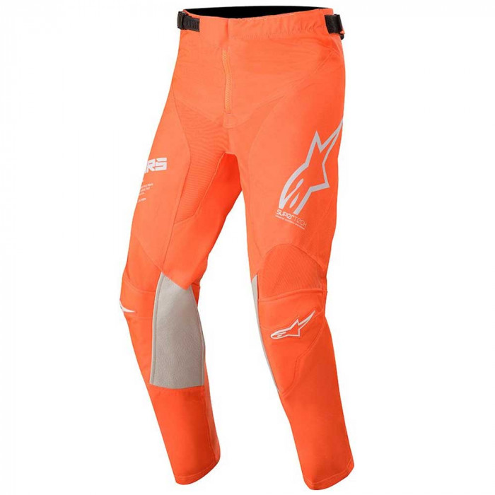 Мотобрюки кроссовые детские Alpinestars YOUTH RACER TECH PANTS, оранжево-бело-синий