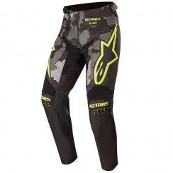 Мотобрюки кроссовые детские Alpinestars YOUTH RACER TACTICAL PANTS, черно-серо-камуфляжно-желтый