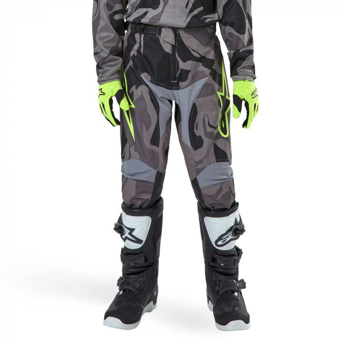 Мотобрюки кроссовые Alpinestars Youth Racer Tactical, серо-камуфляжный