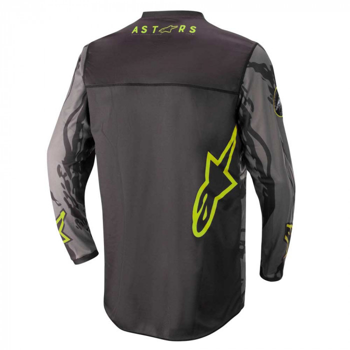 Джерси детская Alpinestars YOUTH RACER TACTICAL JERSEY, черно-серо-камуфляжно-желтый, размер L