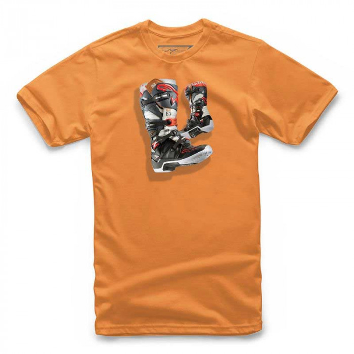 Футболка детская Alpinestars JUVY TECH 7 BOOT TEE, оранжевый, размер 4