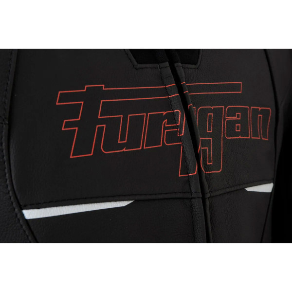 Мотокуртка Furygan NITROS кожа, цвет Черный/Красный, Размер M